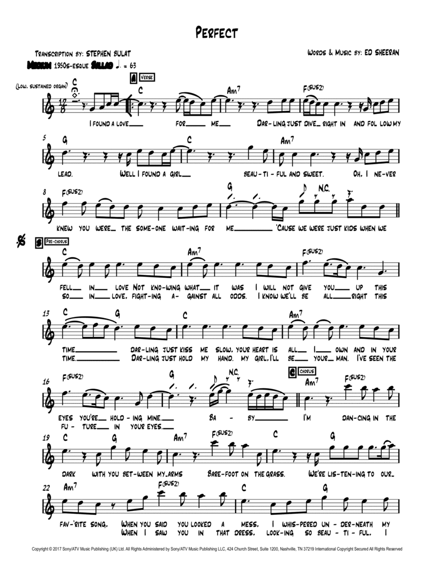 Perfect (arr. Stephen Bulat)