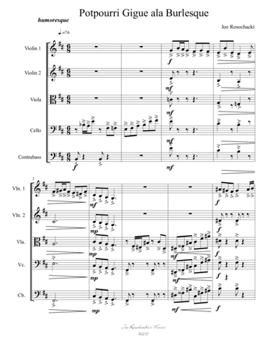 Potpourri Gigue a la Burlesque