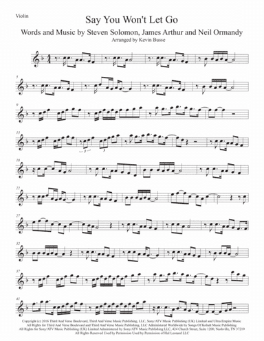 Say You Won't Let Go (arr. Kevin Busse)