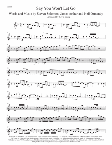 Say You Won't Let Go (arr. Kevin Busse)