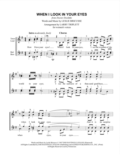 When I Look In Your Eyes (arr. Larry Triplett)