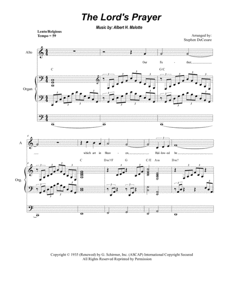 The Lord's Prayer (arr. Stephen DeCesare)