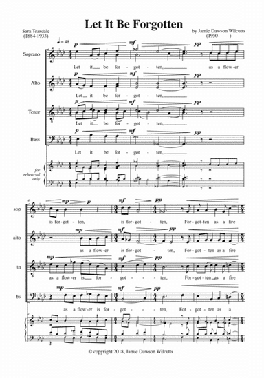 Let It Be Forgotten - satb