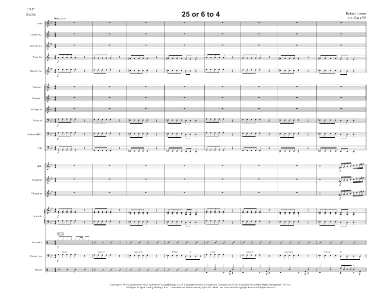25 Or 6 To 4 (arr. Tim Hill)