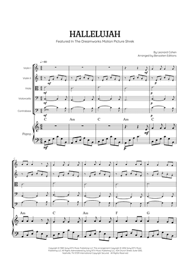 Hallelujah (arr. Benzaiten Editions)