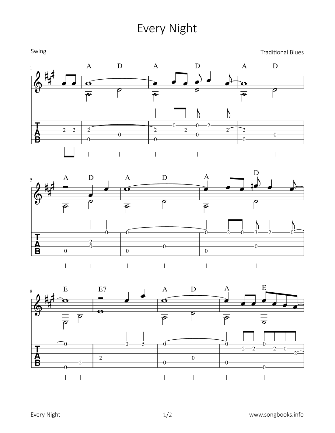 Every Night (arr. Bettina Schipp)