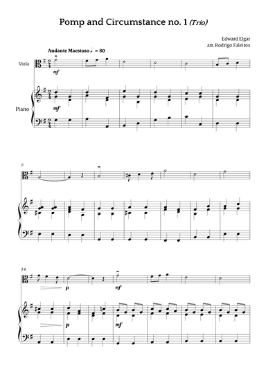 Pomp and Circumstance no. 1 (Trio) (arr. Rodrigo Faleiros)