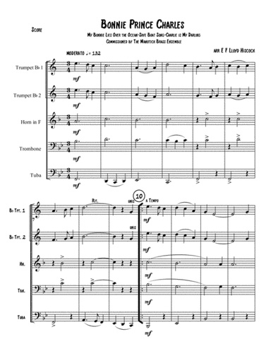 Bonnie Prince Charles - a medley of Scottish songs (arr. E F Lloyd Hiscock)
