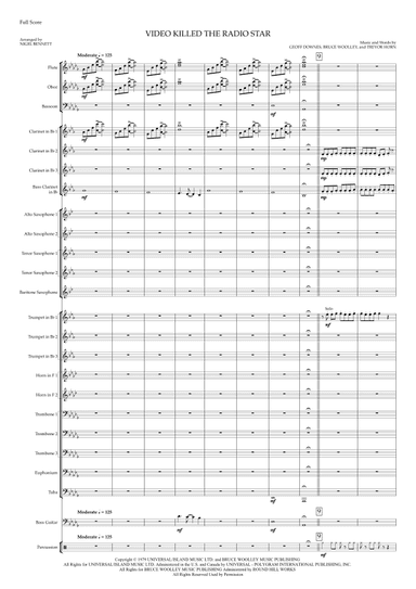 Video Killed The Radio Star (arr. Nigel Bennett)