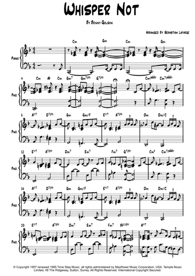 Whisper Not (arr. Sebastian Lafarge)