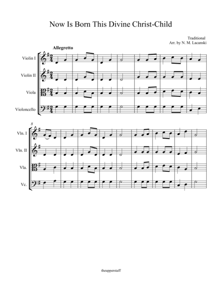 Now Is Born This Divine Christ-Child (arr. Nick Lacanski)