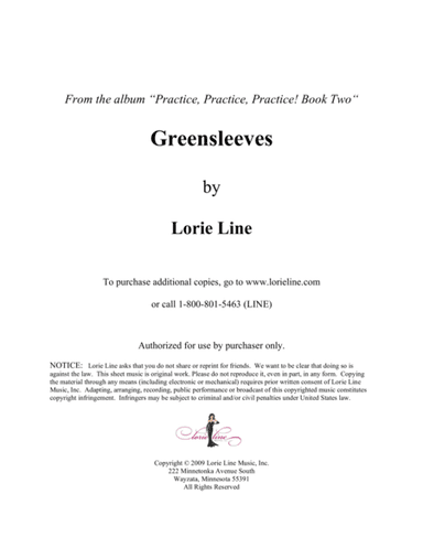 Greensleeves - EASY! (arr. Lorie Line)
