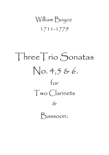 Three Trio Sonatas No.4,5 & 6 (arr. Spence Bundy)