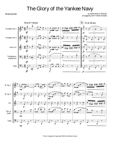 The Glory of the Yankee Navy (arr. Matthew Nunes)