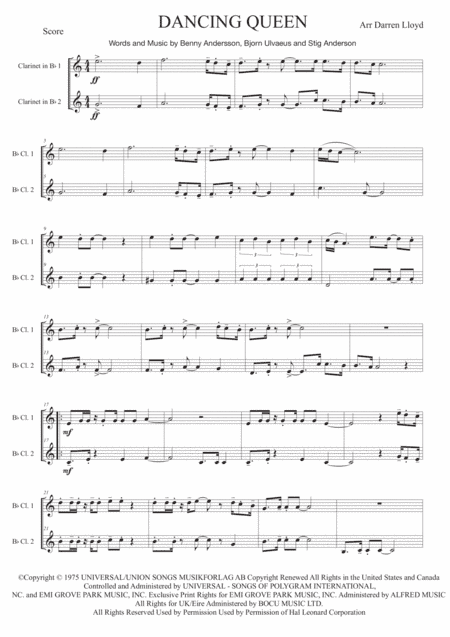 Dancing Queen (arr. Darren Lloyd)