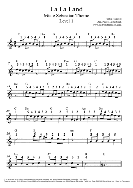 Mia & Sebastian's Theme (arr. Pedro Lutterbach)