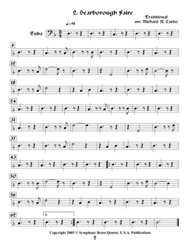 Legends & Tales of the Renaissance II (of Romance) - 2. Scarborough Faire (Tuba) (arr. R.R.Cardo)