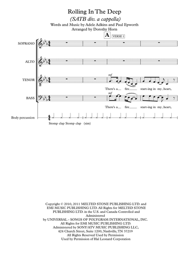 Rolling In The Deep (arr. Dorothy Horn)