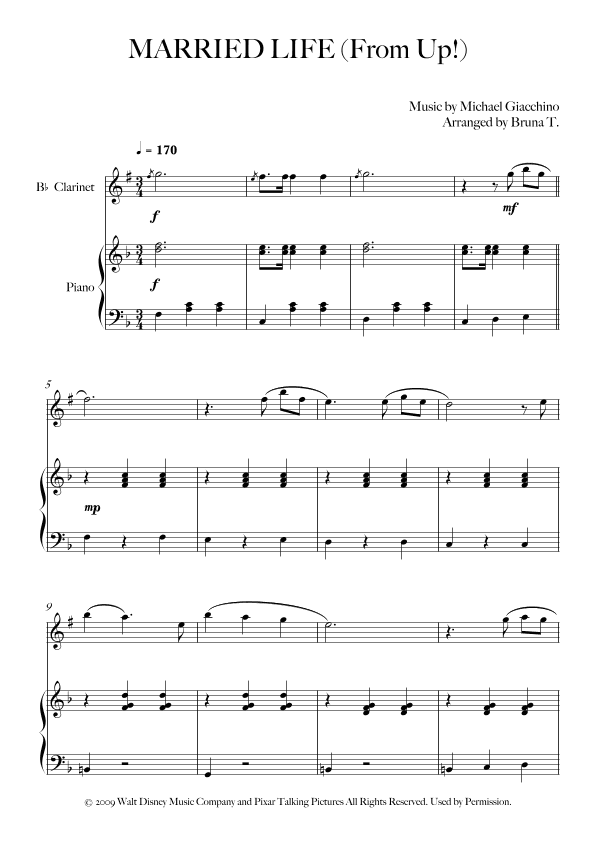 Married Life (arr. Bruna T.)