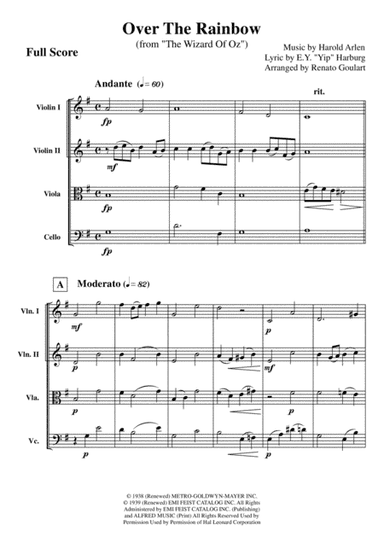 Over The Rainbow (from The Wizard Of Oz) (arr. Renato Goulart)