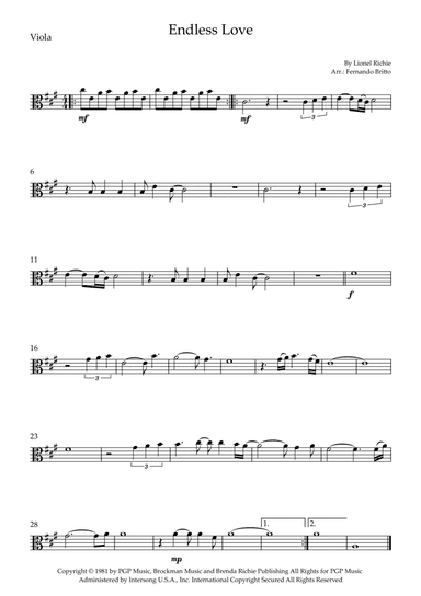Endless Love (arr. Fernando Britto)