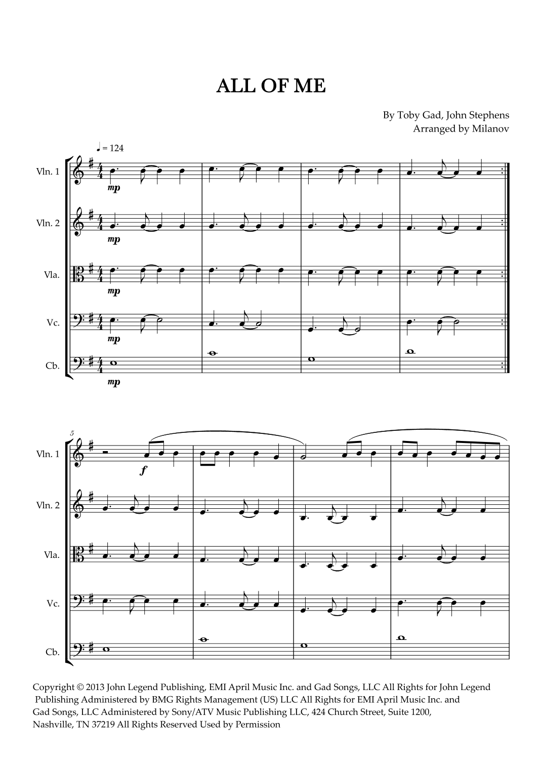 All Of Me (arr. Milanov)