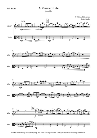 Married Life (arr. Fabio Britto)