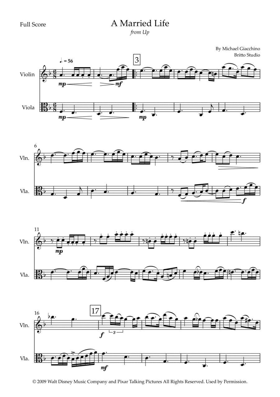 Married Life (arr. Fabio Britto)