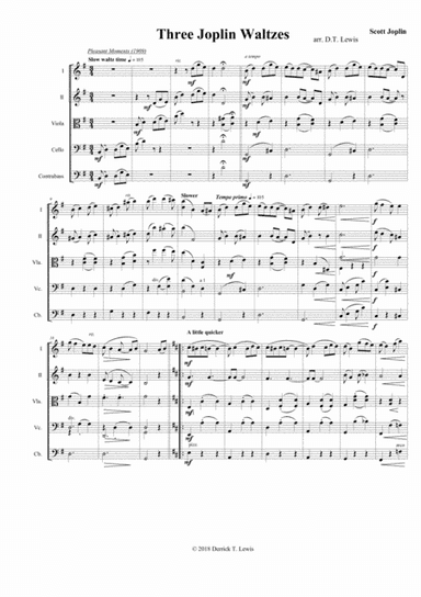 Three Joplin Waltzes for String Orchestra (arr. Derrick T. Lewis)