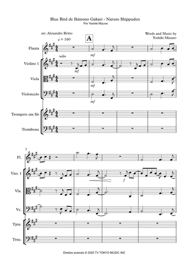 Ikimono Gakari's Blue Bird (arr. Alexandre Britto)