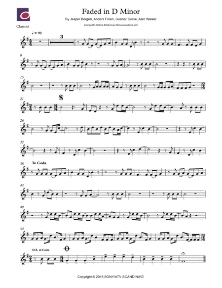 Faded (arr. Helena Bidder/hbmusicsolutions)