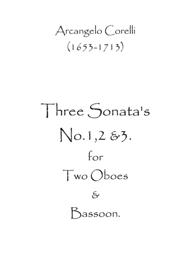 Three Sonatas No.1,2 & 3 (arr. Spence Bundy)