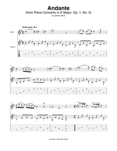 Andante (from Piano Concerto in D Major; Op. 1, No. 5) (arr. Mark Phillips)