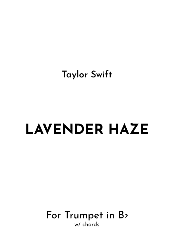 Lavender Haze (arr. Jireh J.)