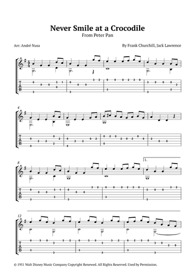 Never Smile At A Crocodile (arr. André Nusa)
