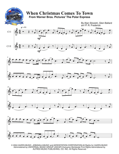 When Christmas Comes To Town (arr. P. R. Frederick)