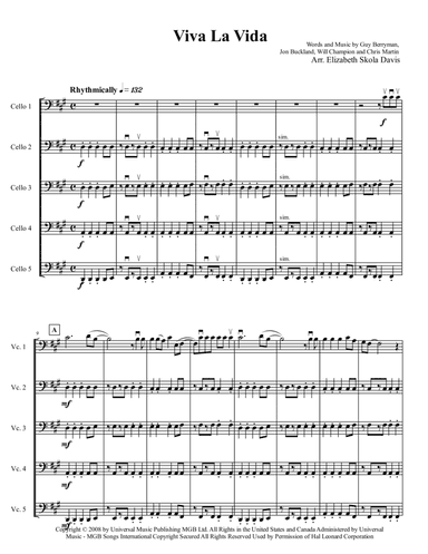 Viva La Vida (arr. Elizabeth Skola Davis)