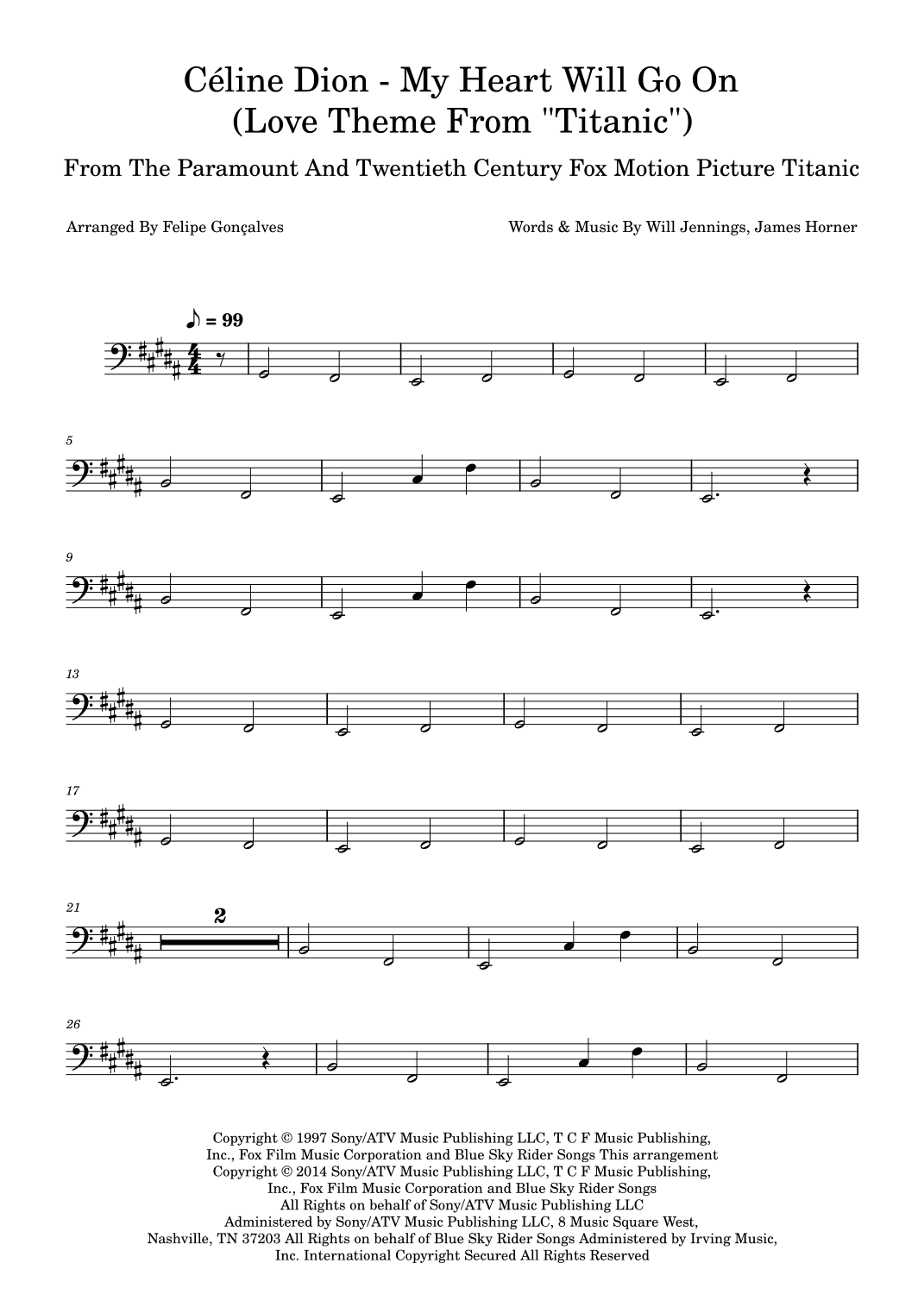 My Heart Will Go On (love Theme From 'titanic') (arr. Felipe Gonçalves)