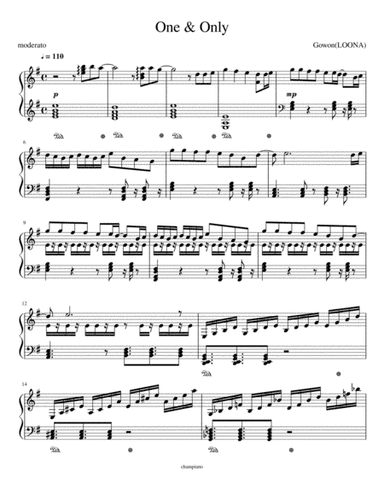 Gowon-One & Only (Easy Piano Arrangement) (arr. Chamal Rashmika)