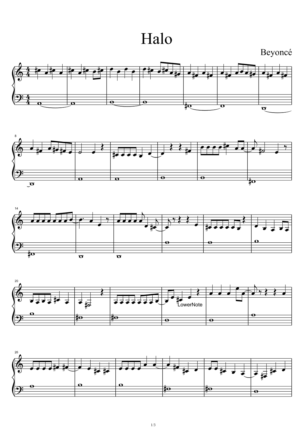 Halo (arr. Beyonce)