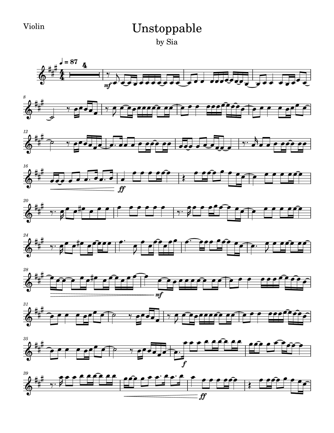 Unstoppable (arr. Anya Alston)
