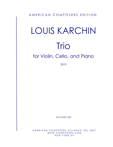 [Karchin] Trio for Violin, Cello, and Piano