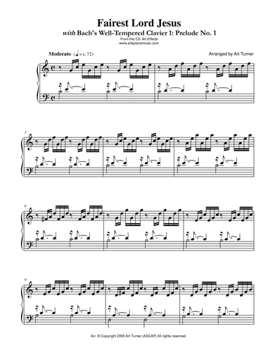 Fairest Lord Jesus (arr. Art Turner)