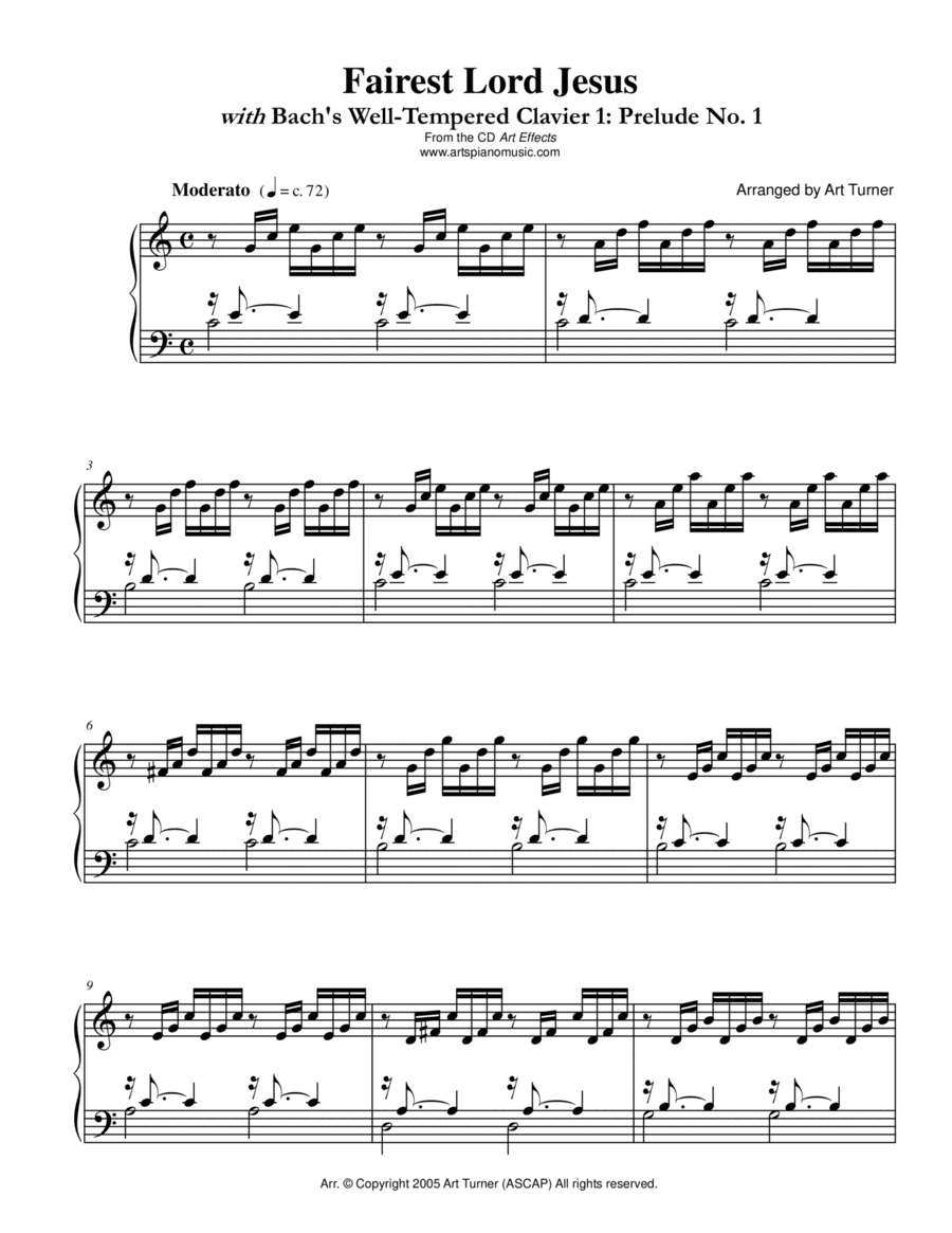 Fairest Lord Jesus (arr. Art Turner)