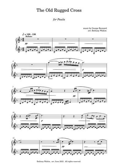 The Old Rugged Cross (arr. Bethany Wakim)