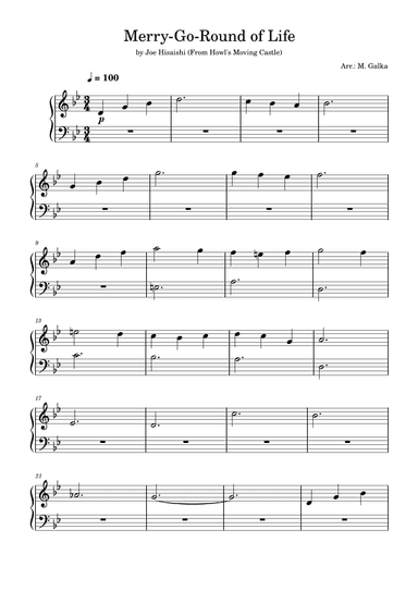 Merry-go-round Of Life (arr. M. Galka)