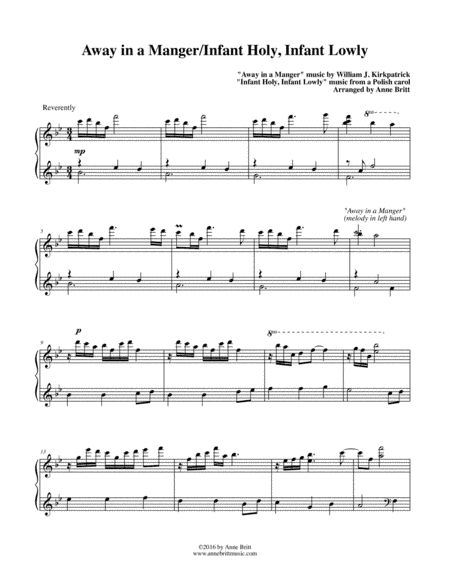 Away in a Manger/Infant Holy, Infant Lowly (arr. Anne Britt)