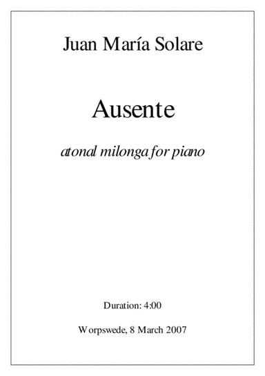Ausente [piano solo]