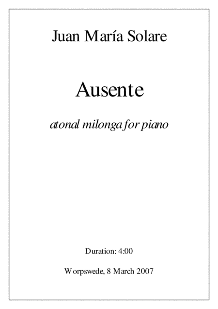 Ausente [piano solo]