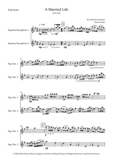Married Life (arr. Fabio Britto)